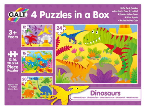 4 Puzzles in a Box - Dinosaurs