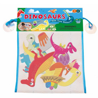 Bath Stickers with Header Card – Dinosaurs