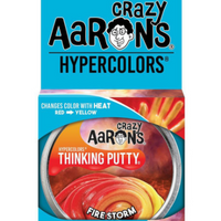 Crazy Aaron's Thinking Putty 4" Tin - Hypercolor Fire Storm