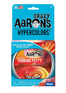 Crazy Aaron's Thinking Putty 4" Tin - Hypercolor Fire Storm
