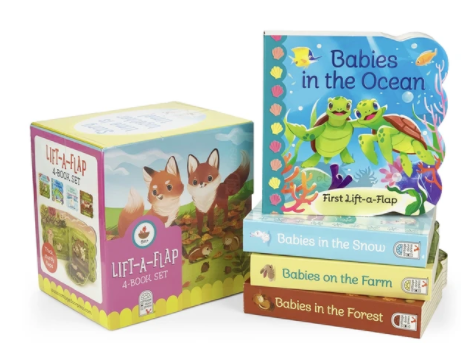 Animal Babies: 4 Pack Lift-a-Flap Gift Set