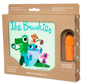 The Brushies - Baby and Toddler Toothbrush and Storybook - Momo The Monkey