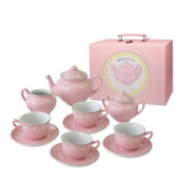 Porcelain Tea Set, Pink / Blue