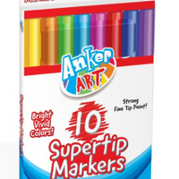 Washable Supertip Markers - 10 Count