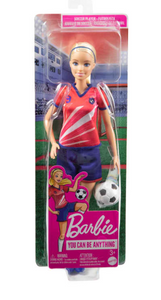 Barbie Soccer Doll, Blonde, #9 Uniform, Soccer Ball, Cleats, Socks,