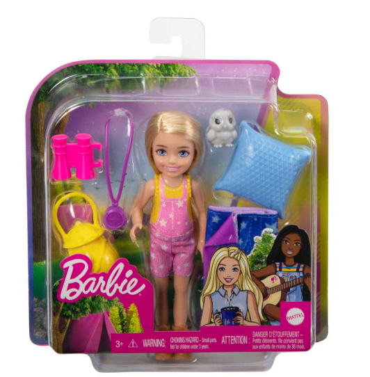 Barbie It Takes Two Chelsea Camping Doll With Pet Owl & Accessories
