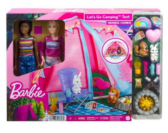 Barbie going camping online set