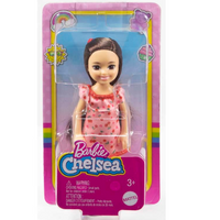 Barbie Chelsea Doll (Brunette) In Cherry-Print Dress