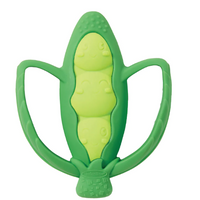 LIL' NIBBLES TEXTURED SILICONE TEETHER - PEAS