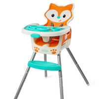 GROW-WITH-ME 4-IN-1 CONVERTIBLE HIGH CHAIR - FOX