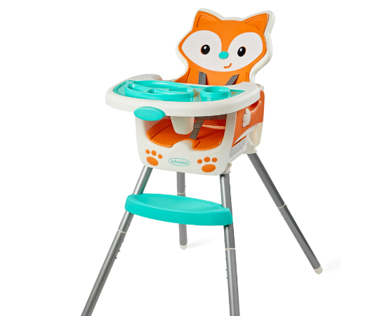 GROW-WITH-ME 4-IN-1 CONVERTIBLE HIGH CHAIR - FOX