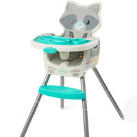 GROW-WITH-ME 4-IN-1 CONVERTIBLE HIGH CHAIR - RACCOON