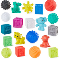 Sensory Balls, Blocks & Buddies, 20 piece set