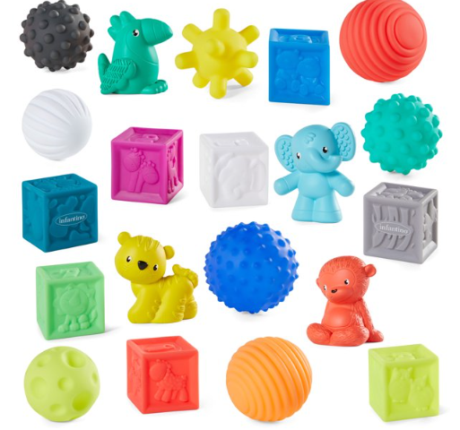 Sensory Balls, Blocks & Buddies, 20 piece set