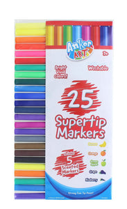 Washable Supertip Color Markers - 25 Pk