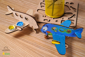 3D-puzzle coloring  Airplane