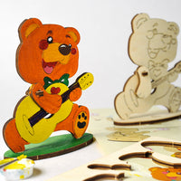 3D-puzzle coloring  Bear-cub