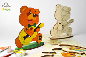 3D-puzzle coloring  Bear-cub