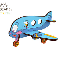 3D-puzzle coloring  Airplane