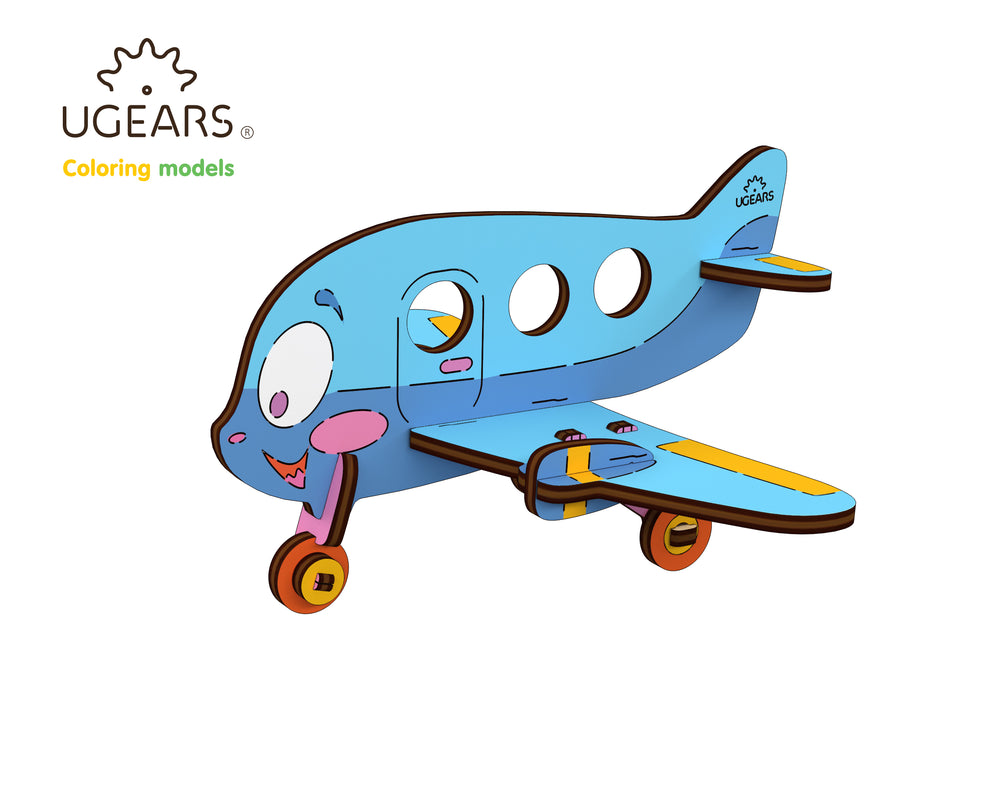 3D-puzzle coloring  Airplane