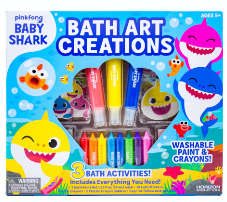 Baby Shark Bath Art Creations