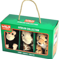 African Collection Baby Plush Set (Chimp/Giraffe/Cheeta)