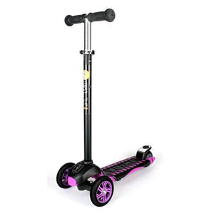 YBIKE GLX PRO 3-Wheel Kick Scooter - Black/Purple